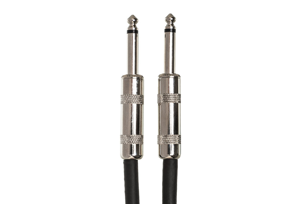 Cloth Guitar Cable, Hosa Straight to Same, 18 ft, Blue/White/Black - Connector