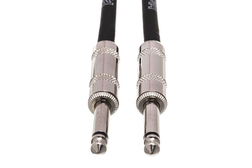 Cloth Guitar Cable, Hosa Straight to Same, 18 ft, Blue/White/Black - Front