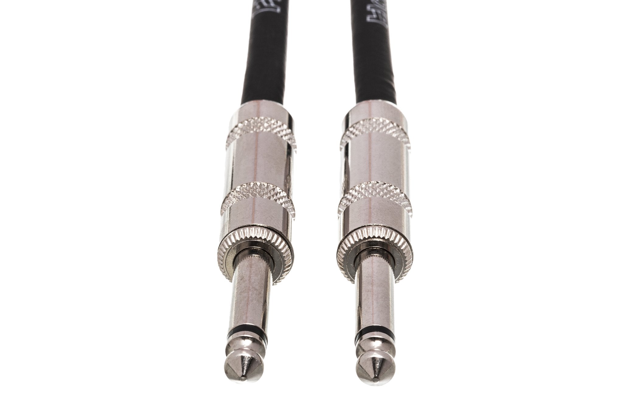 Cloth Guitar Cable, Hosa Straight to Same, 18 ft, Blue/White/Black - Front