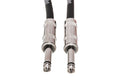 Cloth Guitar Cable, Hosa Straight to Same, 18 ft, Red/Green - Front