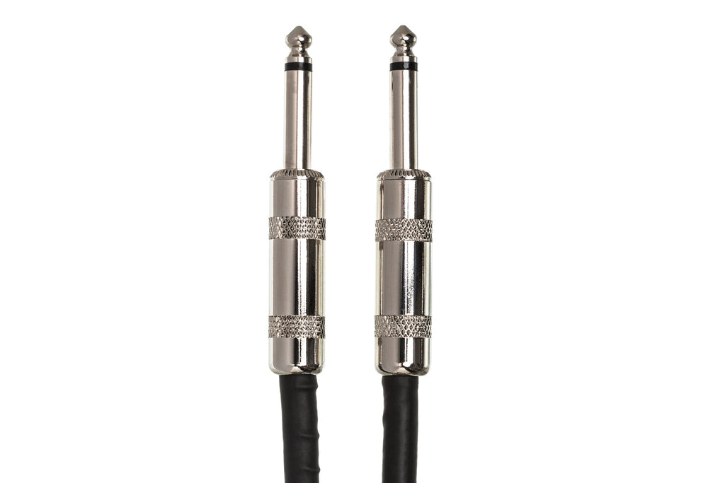 Cloth Guitar Cable, Hosa Straight to Same, 18 ft, Black/Gold - Connector