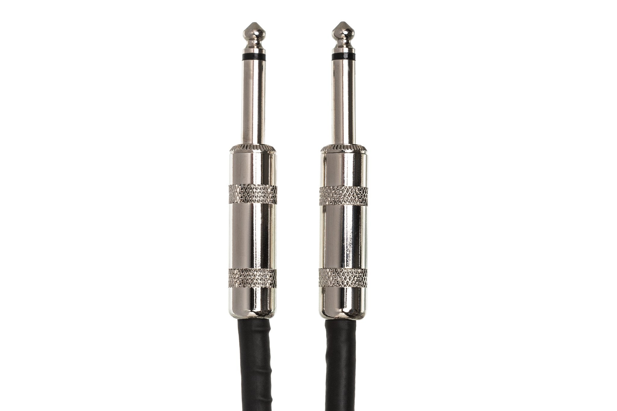 Cloth Guitar Cable, Hosa Straight to Same, 18 ft, Black/Gold - Connector