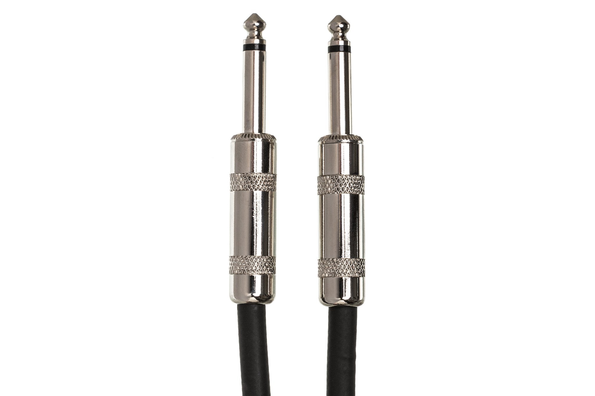 Cloth Guitar Cable, Hosa Straight to Same, 18 ft, Black/Red - Connector