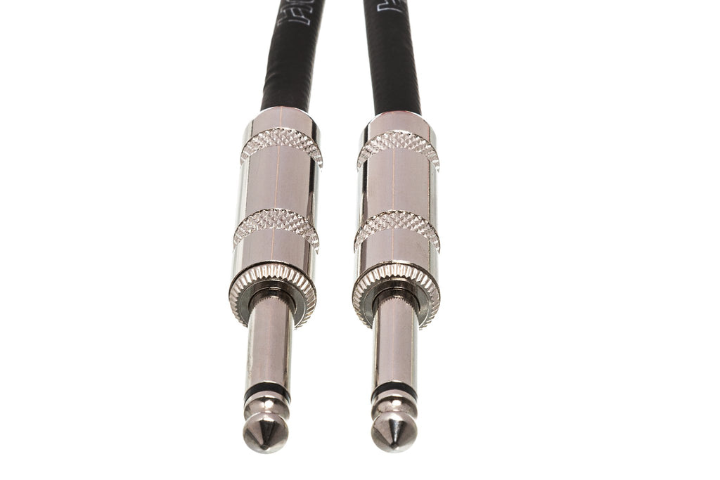 Cloth Guitar Cable, Hosa Straight to Same, 18 ft, Black/Red - Front