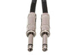 Cloth Guitar Cable, Hosa Straight to Same, 18 ft, Black/Red - Front