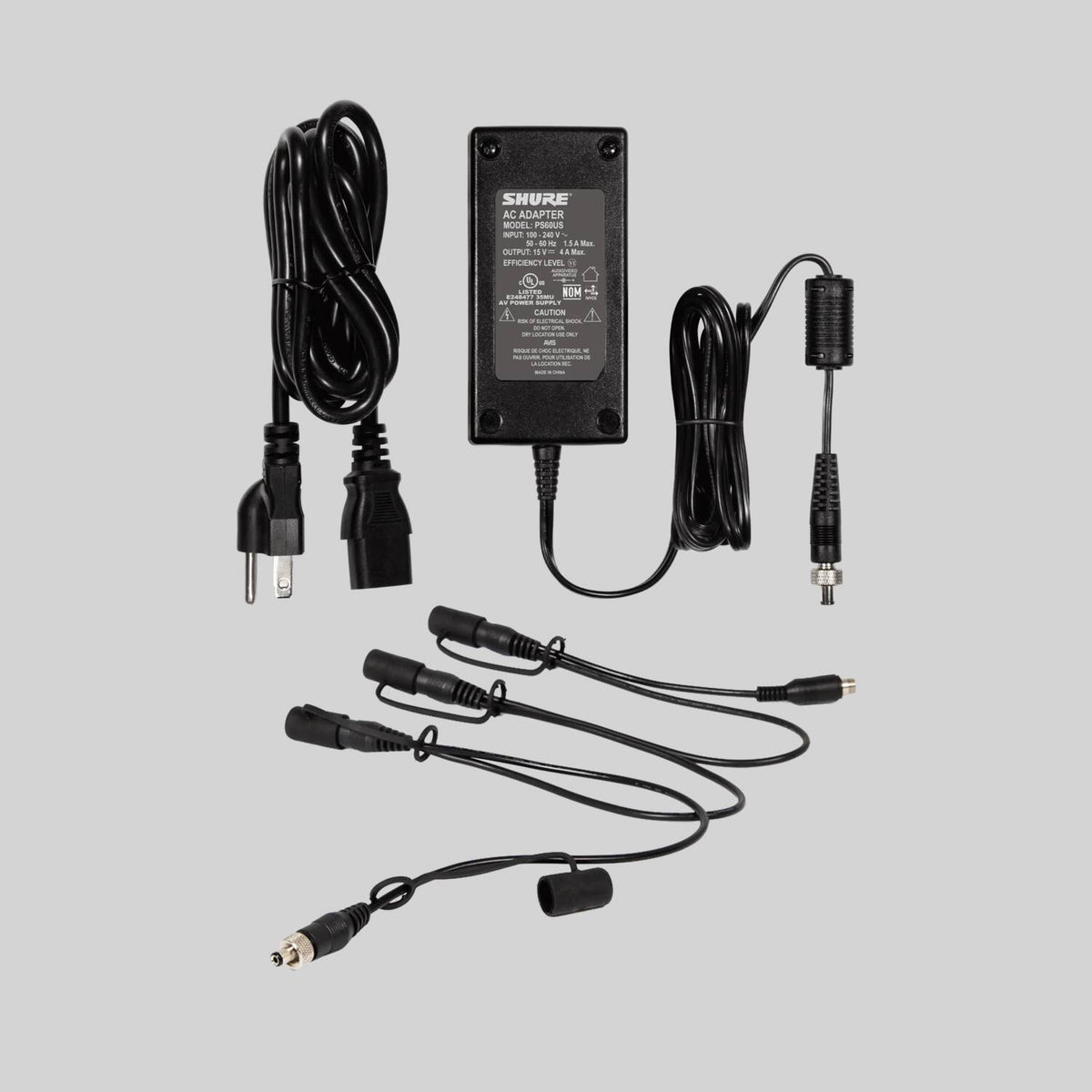 PS124 - In-Line Power Supply for Rack-Mountable Shure Wireless Receivers and/or PSM Transmitters