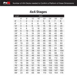 StageQ 2 ft x 2 ft Stage Deck w/ 4 Adjustable 28–48 inch Legs