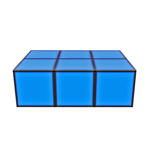High Rise ProX LUMOStage™ Modular Illuminated Acrylic Stage Platform System with Interlocking Cube Sections