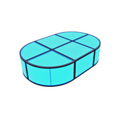 6X4 Ft 16" Curved Platform ProX LUMOStage™ Modular Illuminated Acrylic Stage Platform System with Interlocking Cube Sections