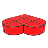 HEART Mid Rise ProX LUMOStage™ Modular Illuminated Acrylic Stage Platform System with Interlocking Cube Sections