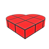 HEART Mid Rise ProX LUMOStage™ Modular Illuminated Acrylic Stage Platform System with Interlocking Cube Sections