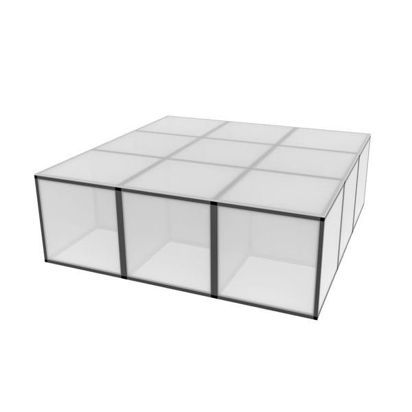 High Rise ProX LUMOStage™ Modular Illuminated Acrylic Stage Platform System with Interlocking Cube Sections