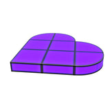 HEART Low Rise ProX LUMOStage™ Modular Illuminated Acrylic Stage Platform System with Interlocking Cube Sections