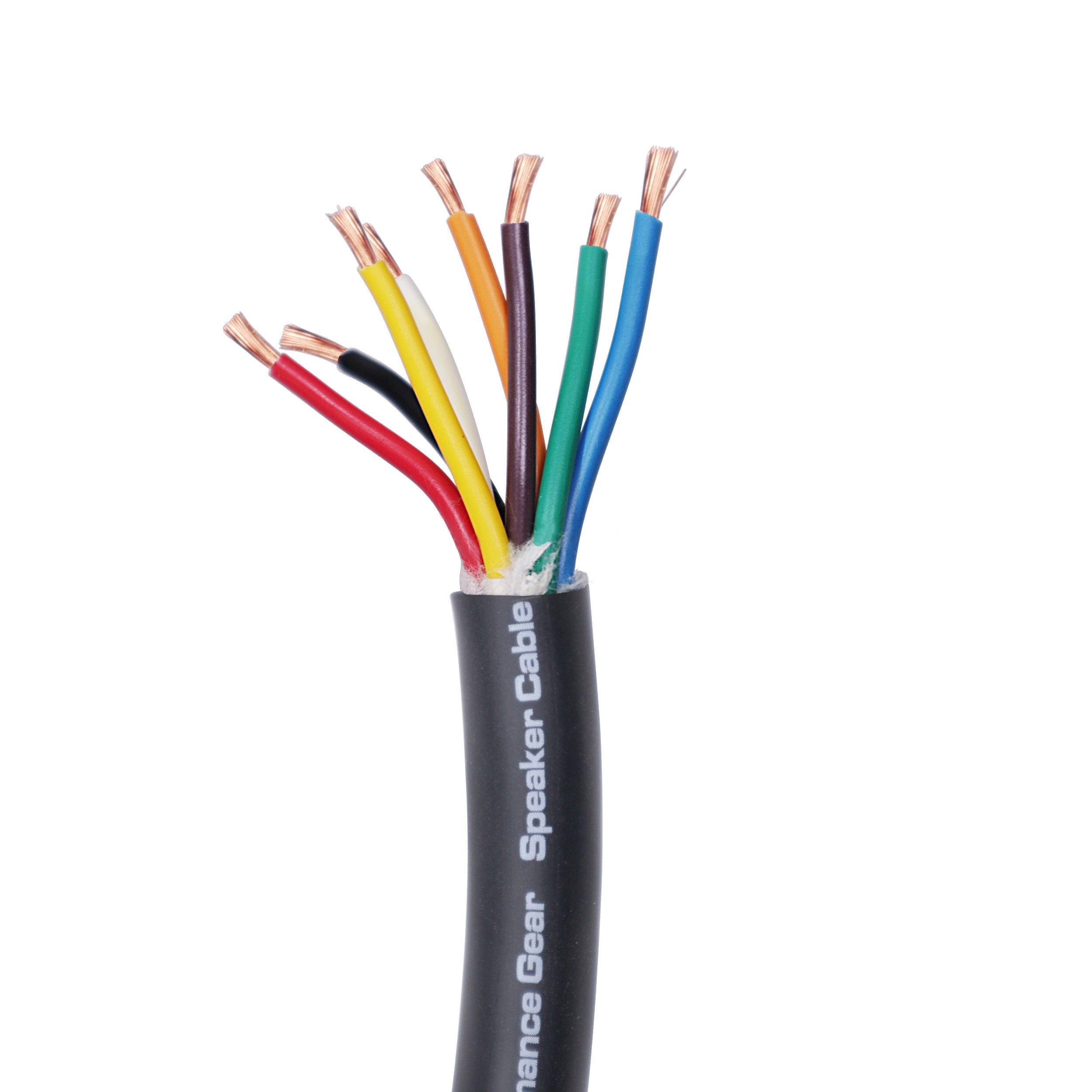 100 Ft. 12 AWG 8 Conductor Hybrid Passive Speaker Cable Wire Bulk Cable Spool Black