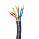 100 Ft. 12 AWG 8 Conductor Hybrid Passive Speaker Cable Wire Bulk Cable Spool Black
