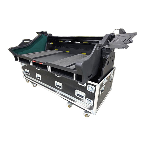Digico Quantum 852 Flip-Ready Hydraulic Console Easy Retracting Lifting Flight Case with 3x2U Rack and wheels by Zcase Poland