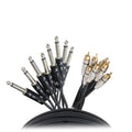 10 Ft. Unbalanced 8-Ch 1/4" TS to RCA Male Snake