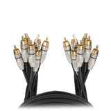 10' FT Premium 8 Channel Snake 8x RCA Male to 8x RCA Male Cable
