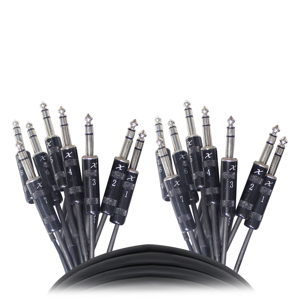 10 Ft. 8-Channel TRS-M to TRS-M Balanced Snake Cable