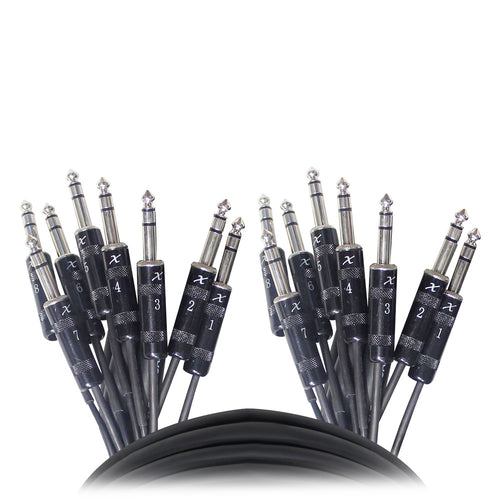 10 Ft. 8-Channel TRS-M to TRS-M Balanced Snake Cable