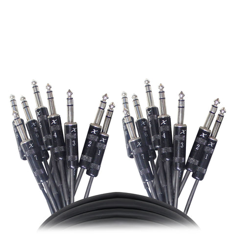 10 Ft. 8-Channel TRS-M to TRS-M Balanced Snake Cable
