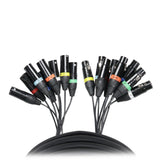 25' Ft. High Performance 8-Channel XLR-F to XLR-M Balanced Snake Audio Cable