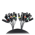 10 Ft. 8-Channel XLR3-F to XLR3-M Balanced Snake Cable