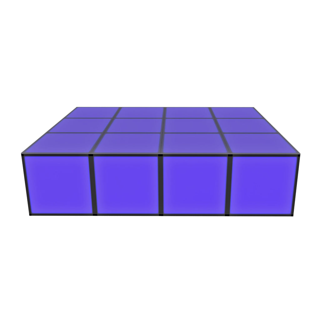 High Rise Pro ProX LUMOStage™ Modular Illuminated Acrylic Stage Platform System with Interlocking Cube Sections