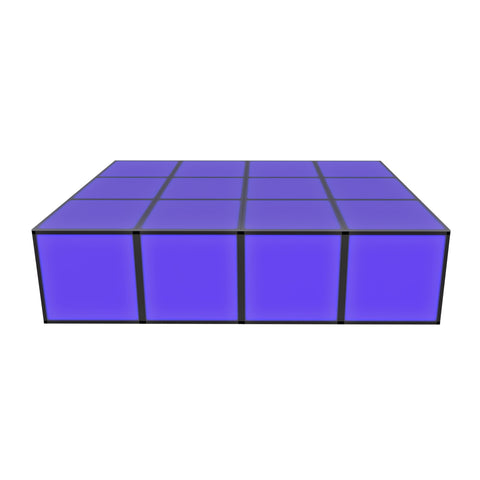 High Rise Pro ProX LUMOStage™ Modular Illuminated Acrylic Stage Platform System with Interlocking Cube Sections