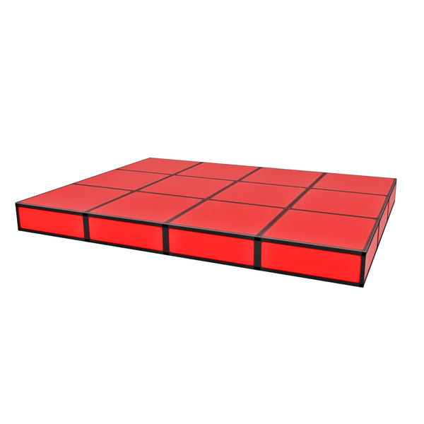 Low Rise Pro ProX LUMOStage™ Modular Illuminated Acrylic Stage Platform System with Interlocking Cube Sections