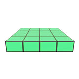 Grande Mid Rise ProX LUMOStage™ Modular Illuminated Acrylic Stage Platform System with Interlocking Cube Sections