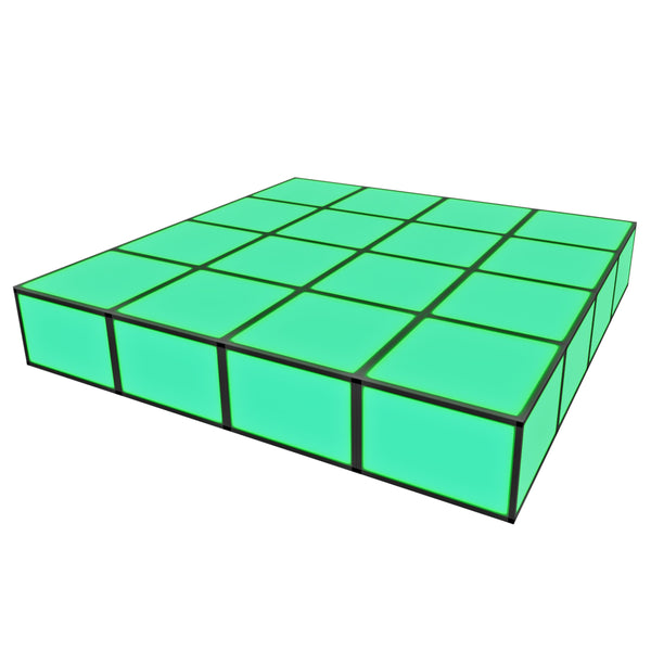 Grande Mid Rise ProX LUMOStage™ Modular Illuminated Acrylic Stage Platform System with Interlocking Cube Sections