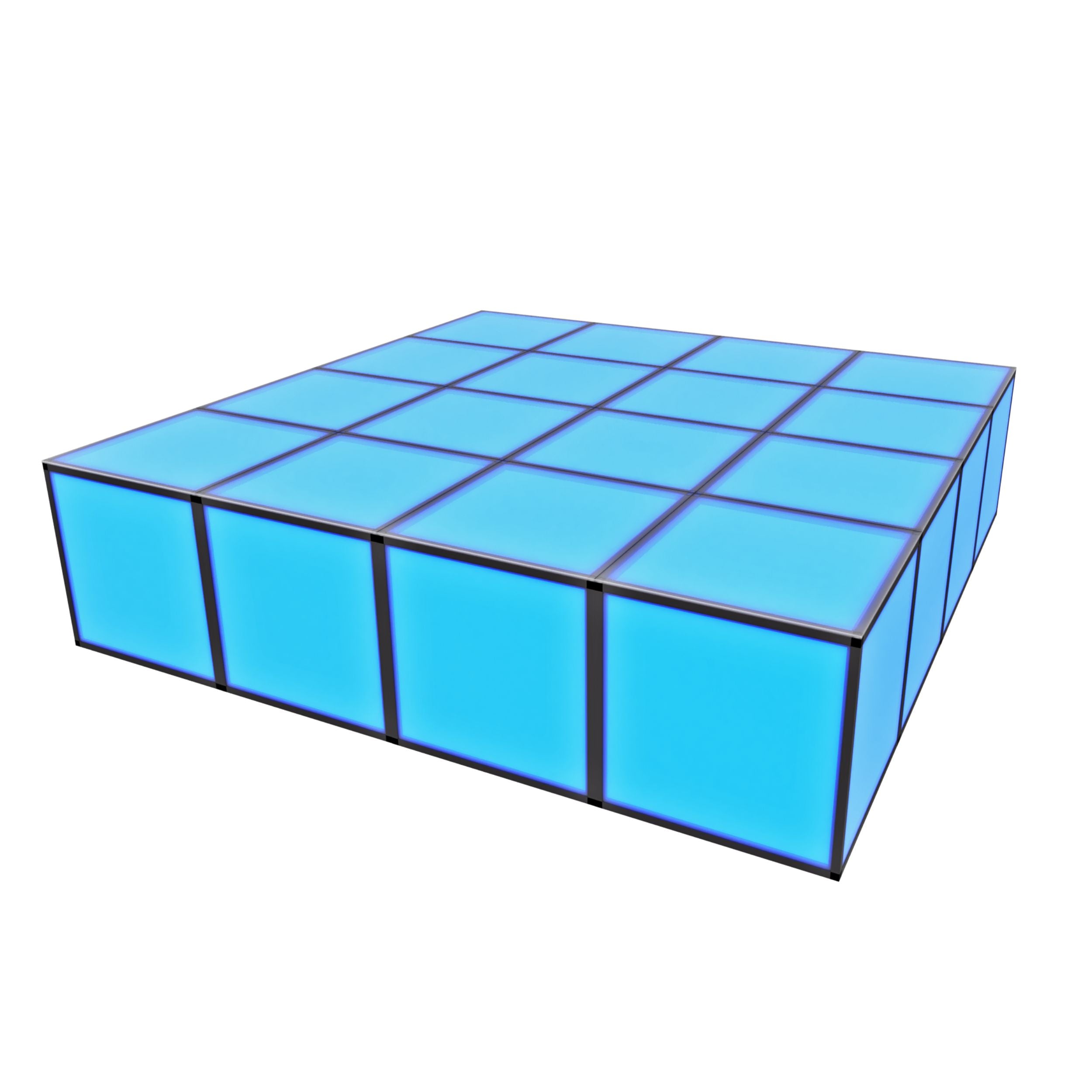 Grande High Rise ProX LUMOStage™ Modular Illuminated Acrylic Stage Platform System with Interlocking Cube Sections