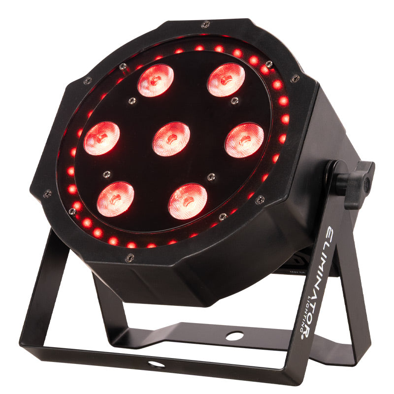 LP-8R  7x 8W Quad (RGBW) w/ RGB Ring Par
