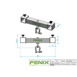 T-Bar fits Fenix AT06 or AT04 Line Arrays Systems - Black