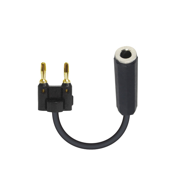 6" Adapter Banana Black to 1/4" TS-F High Performance Speaker Cable