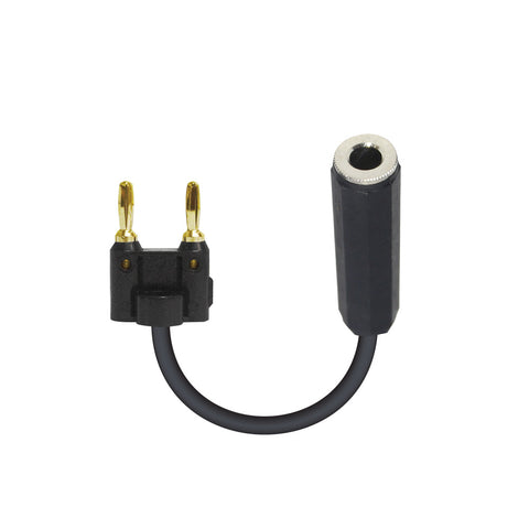 6" Adapter Banana Black to 1/4" TS-F High Performance Speaker Cable