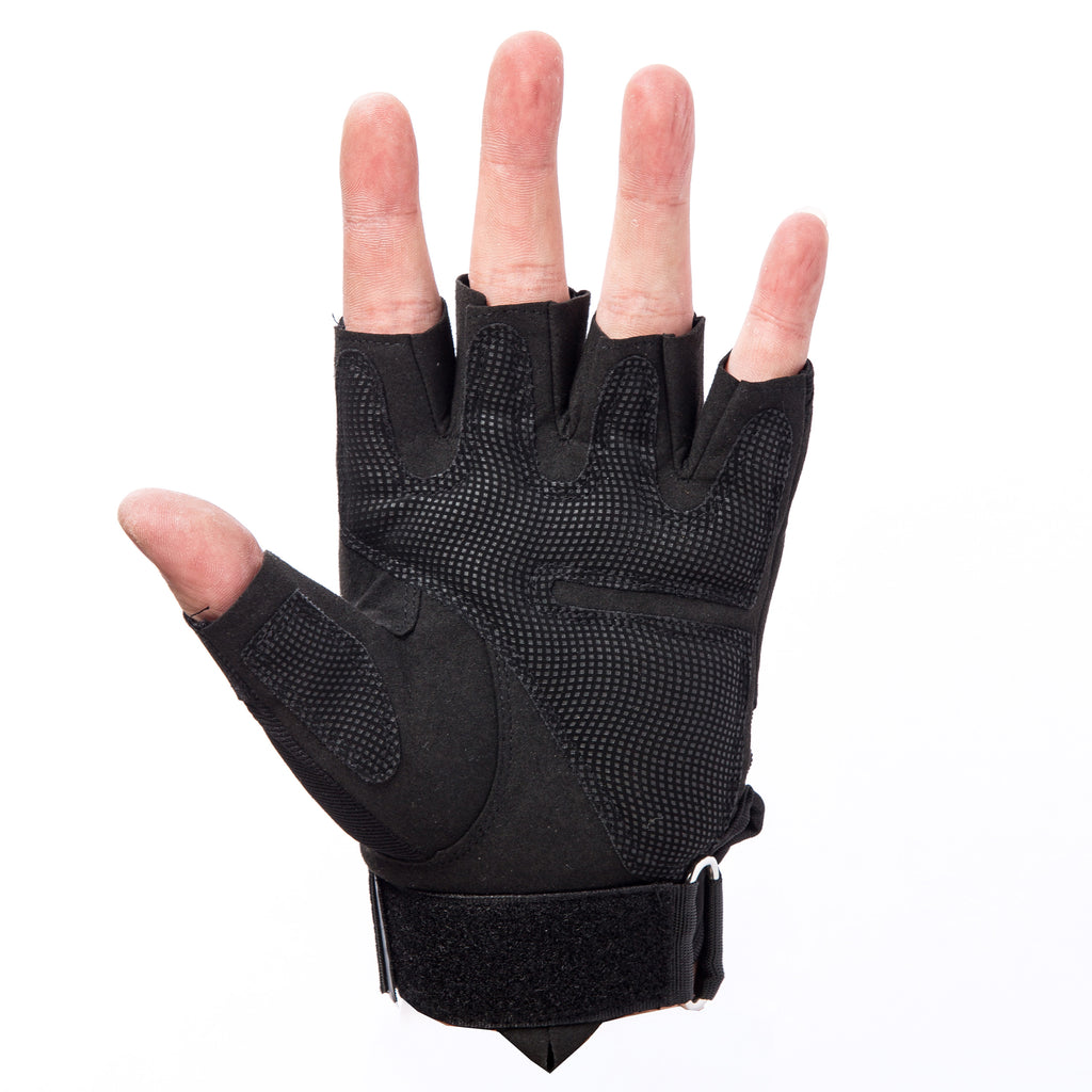 X-GRIPZ Hard Rubber Knuckle Fingerless Gloves - For Truss and Stage Performance