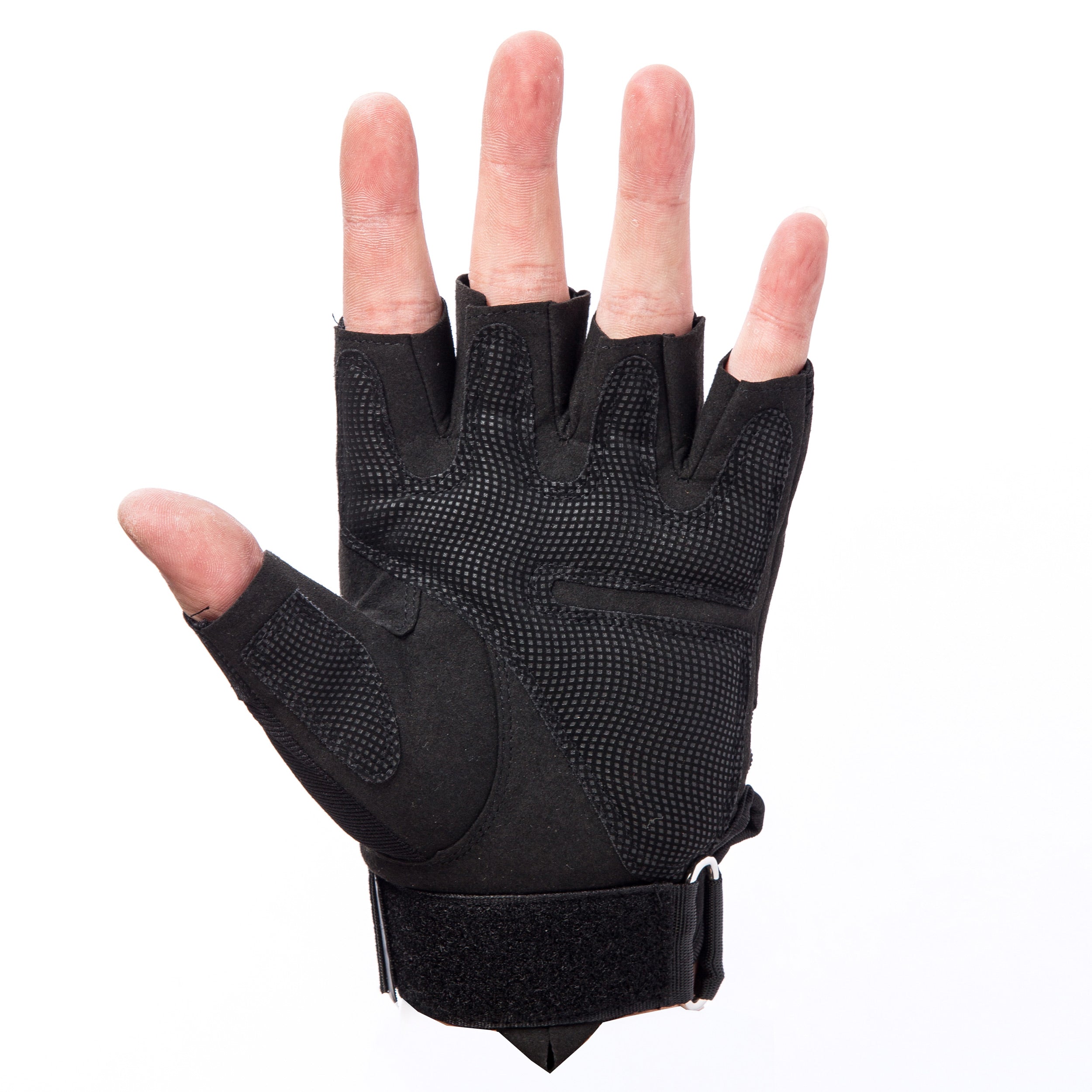 X-GRIPZ Hard Rubber Knuckle Fingerless Gloves - For Truss and Stage Performance