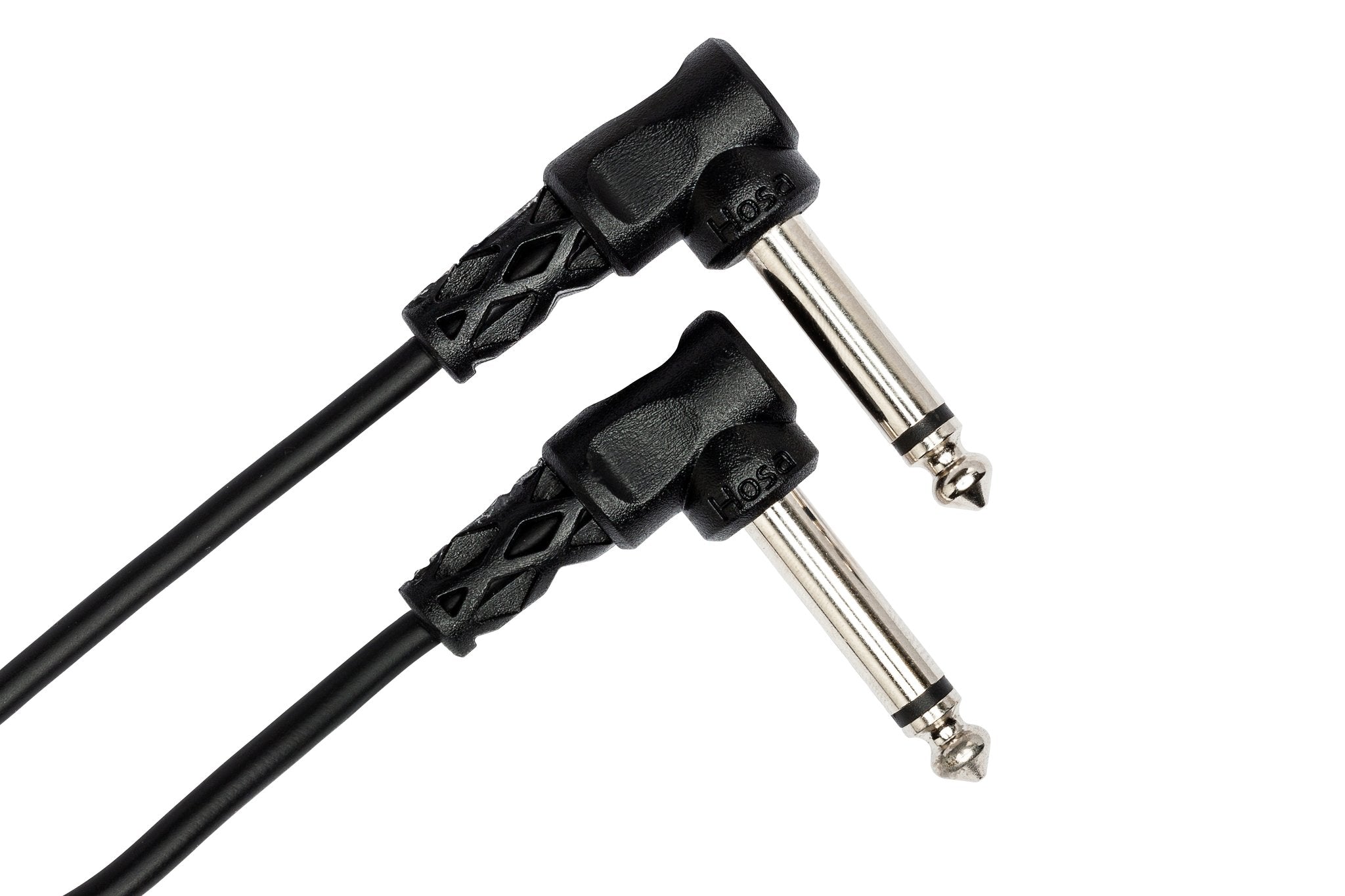 Guitar Patch Cable, Molded Right-angle to Same, 6 in - Angle