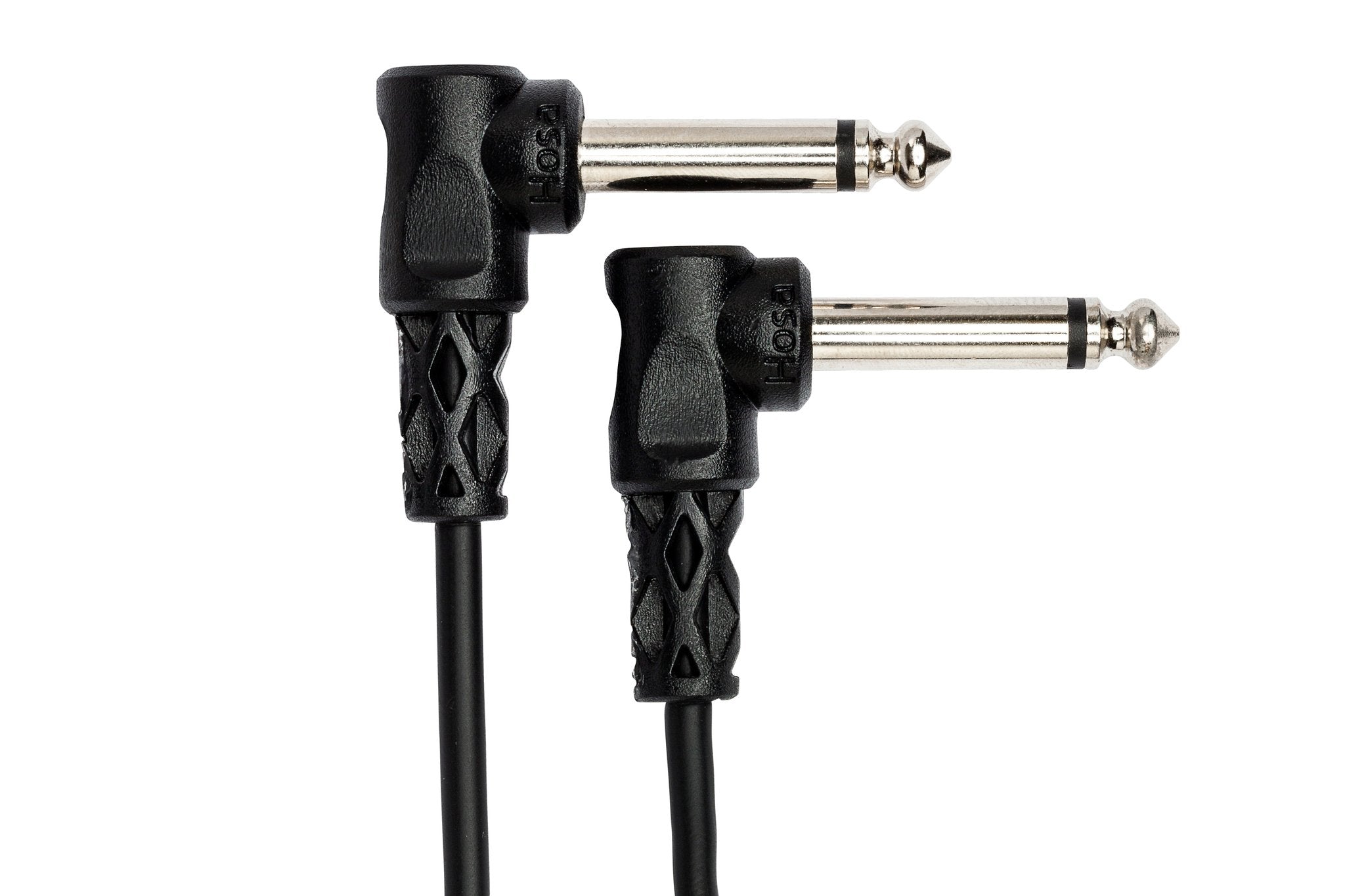 Guitar Patch Cable, Molded Right-angle to Same, 6 in, 6 pc - Connector