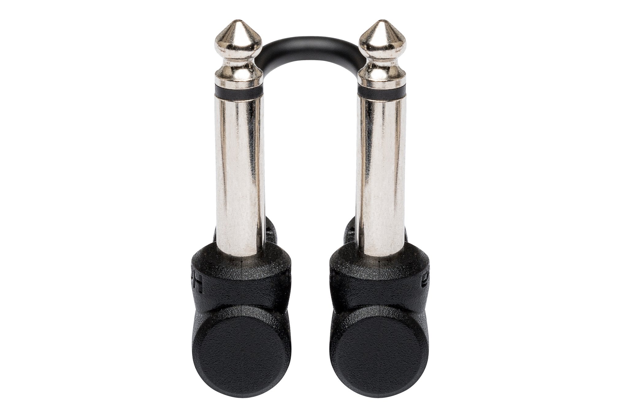 Guitar Patch Cable, Molded Right-angle to Same, 6 in, 6 pc - Front