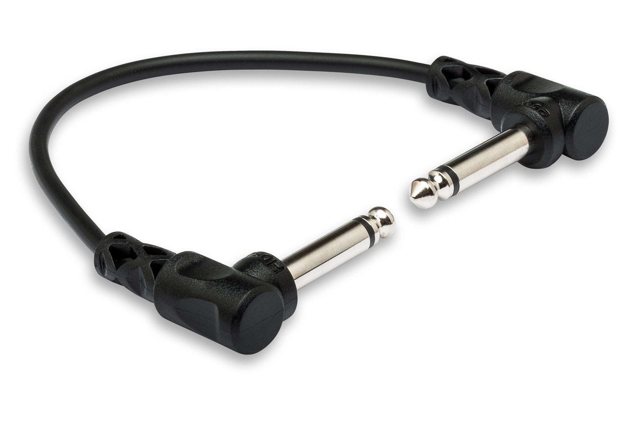 Guitar Patch Cable, Molded Right-angle to Same, 6 in, 6 pc - Full