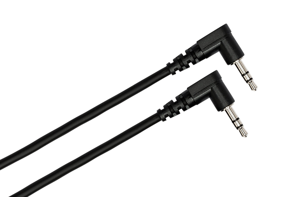 Stereo Interconnect, Right-angle 3.5 mm TRS to Same, 8 in - Angle