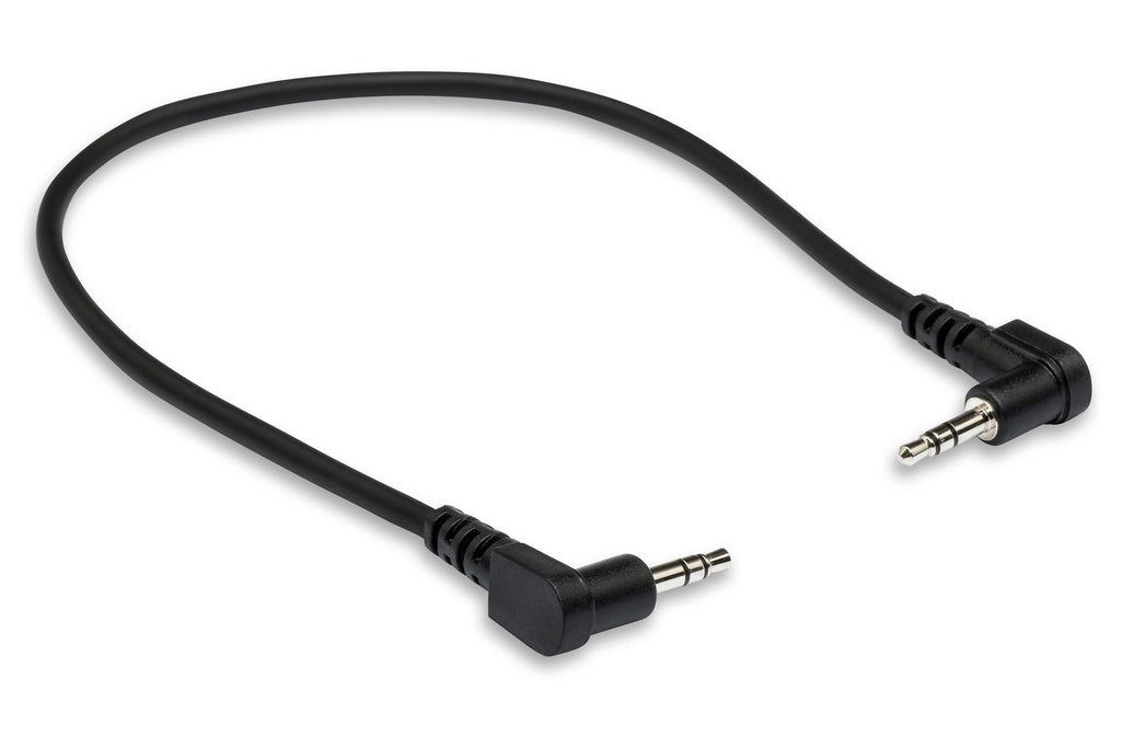 Stereo Interconnect, Right-angle 3.5 mm TRS to Same, 8 in - Full