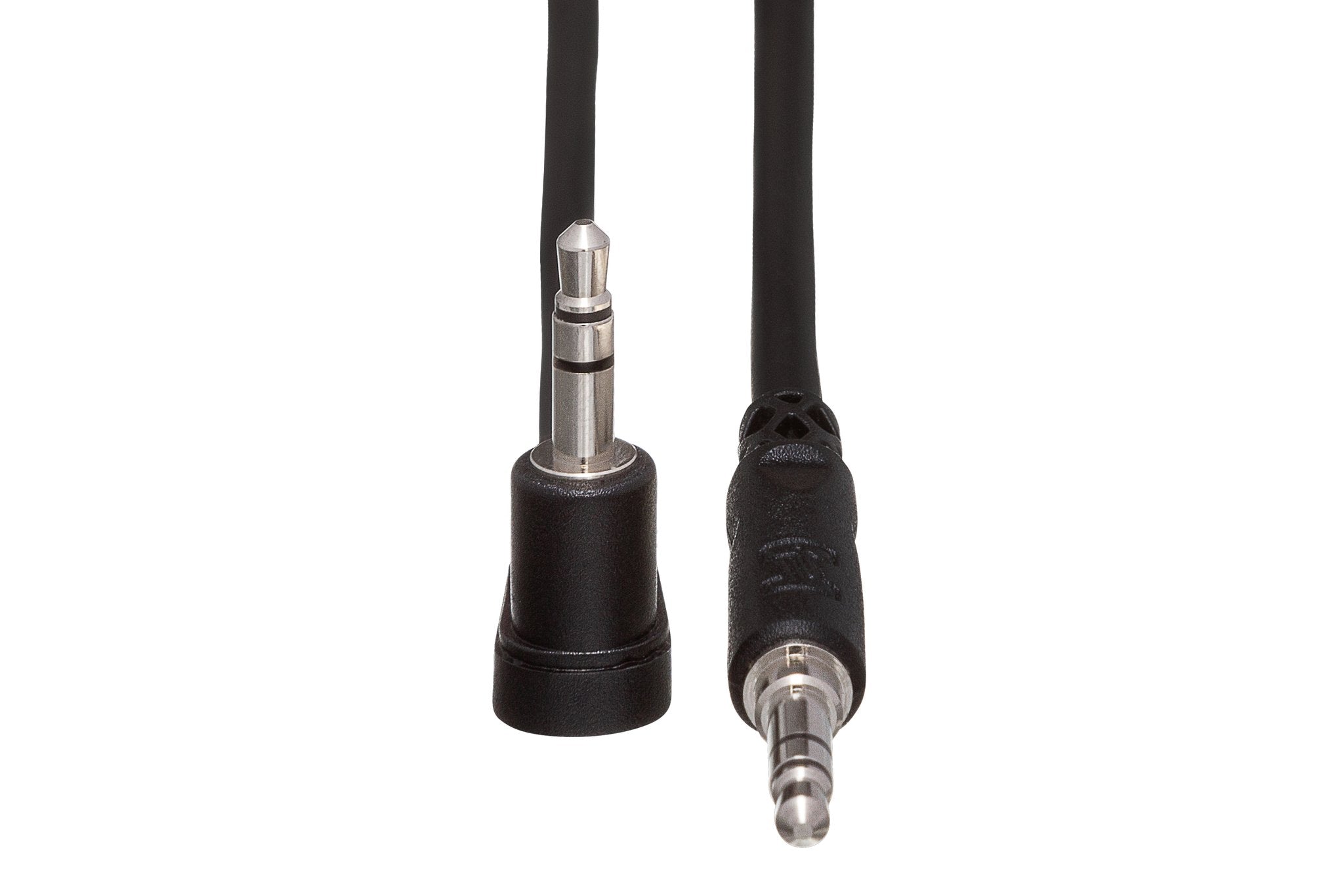 Stereo Interconnect, 3.5 mm TRS to Right-angle 3.5 mm TRS - Front