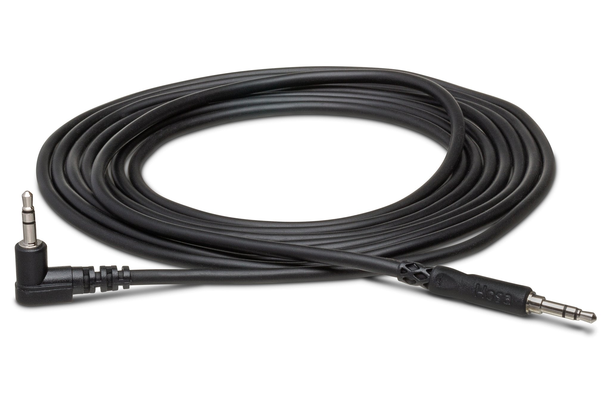 Stereo Interconnect, 3.5 mm TRS to Right-angle 3.5 mm TRS - Full