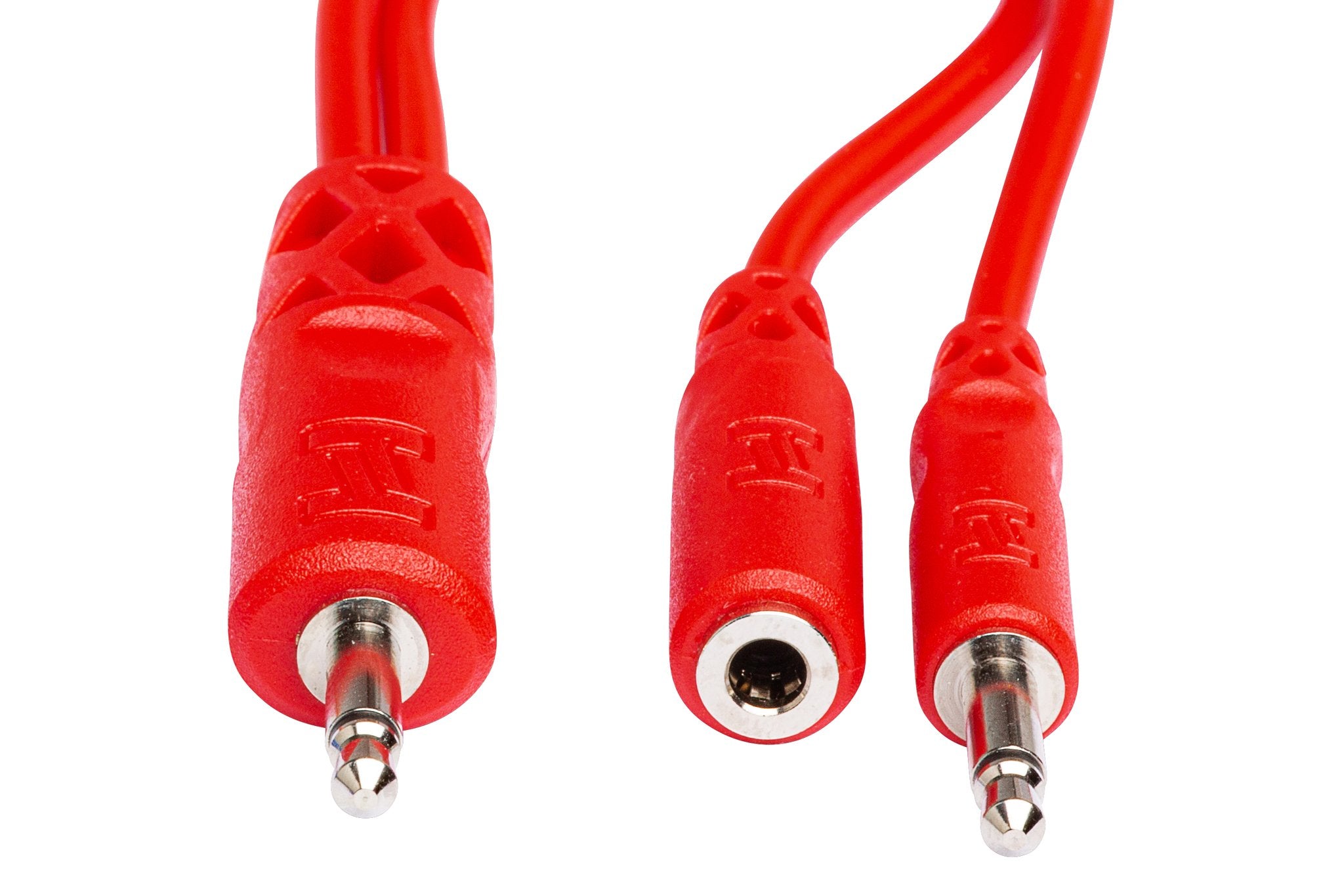 Hopscotch Patch Cables, 3.5 mm TS with 3.5 mm TSF Pigtail to 3.5 mm TS, 5 pc, Various Lengths - Front