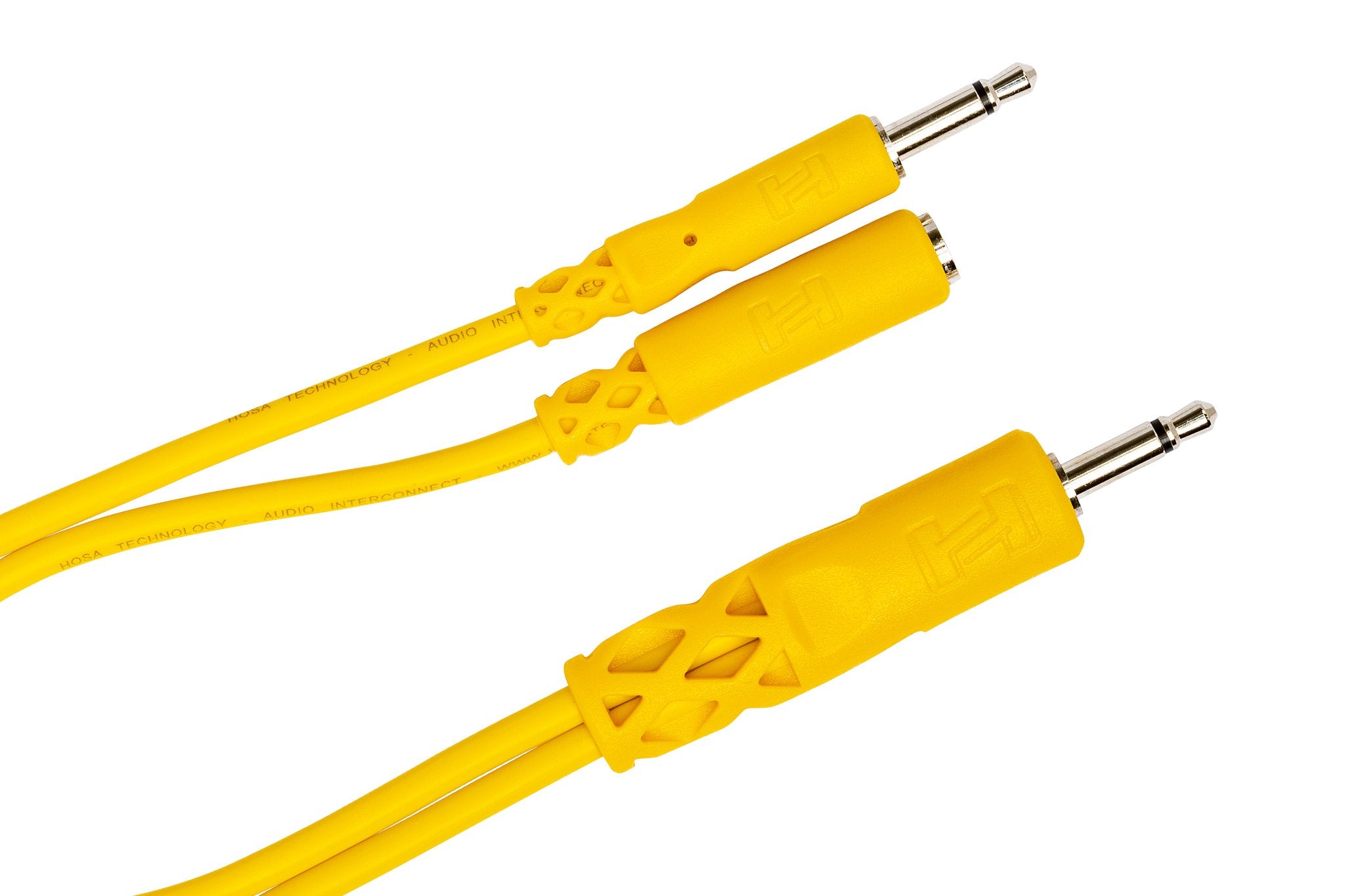Hopscotch Patch Cables, 3.5 mm TS with 3.5 mm TSF Pigtail to 3.5 mm TS, 5 pc, 1.5 ft - Angle