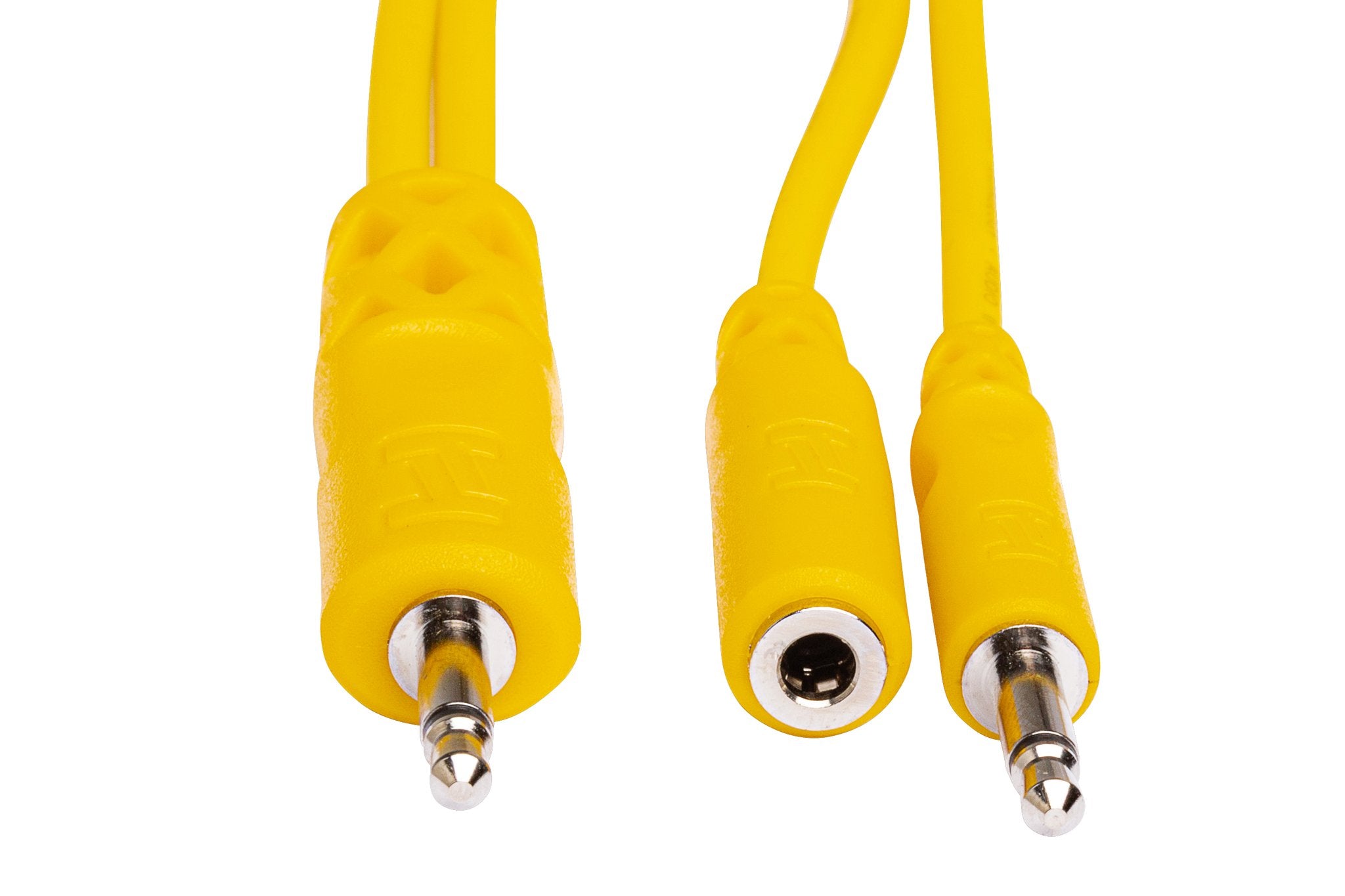 Hopscotch Patch Cables, 3.5 mm TS with 3.5 mm TSF Pigtail to 3.5 mm TS, 5 pc, 1.5 ft - Front